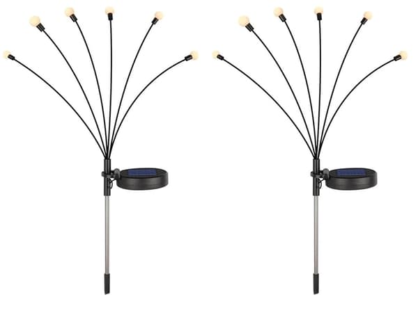 Solcellelamper kule 2 stk 70 cm