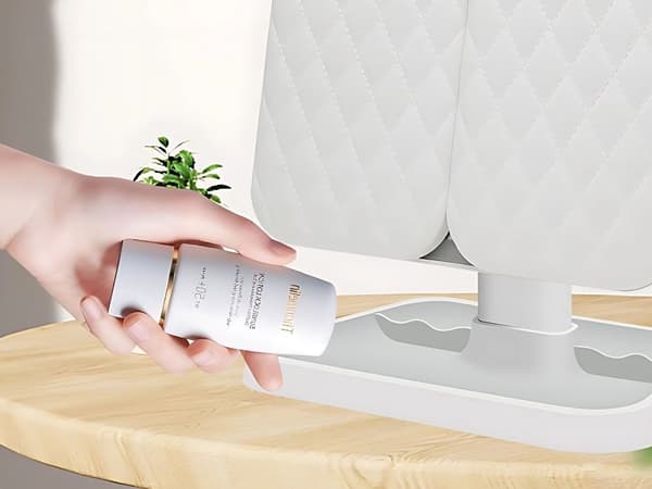 Makeupspejl LED - Foldbart spejl USB 3 farver