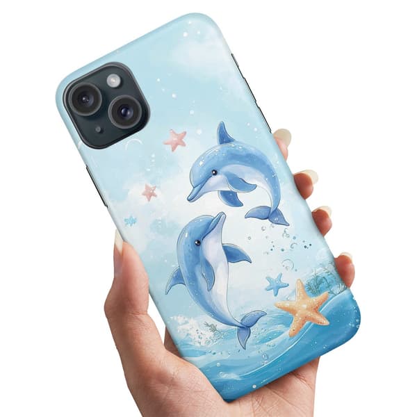 Cover / Mobilcover til iPhone 14 - Dolphins