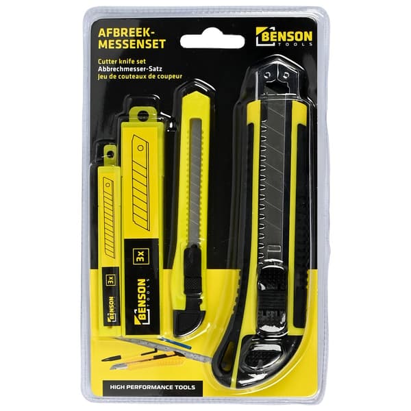 Brytebladknivsett 9 og 18 mm + 6 blader