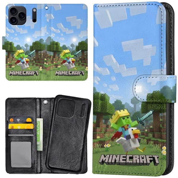 iPhone 17 / 18 Pro Max - Lommebok Deksel Minecraft