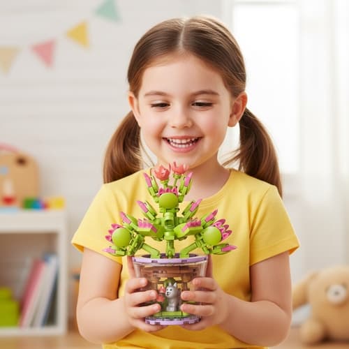 Byggeklodser 172 dele - Blomster og tilbehør
