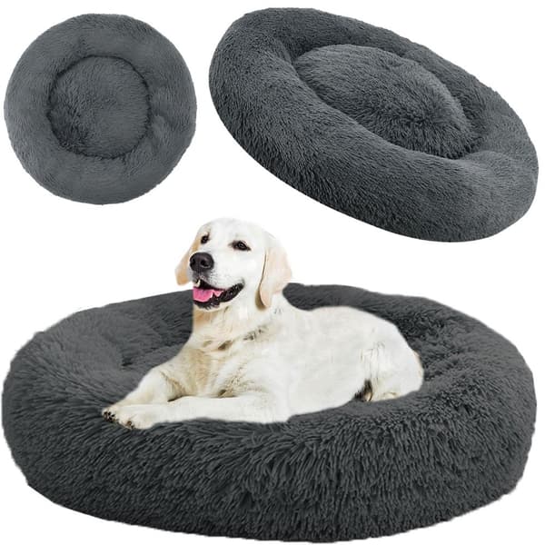 Fluffy hundeseng katteseng blødt pudebetræk sofeseng 80 cm