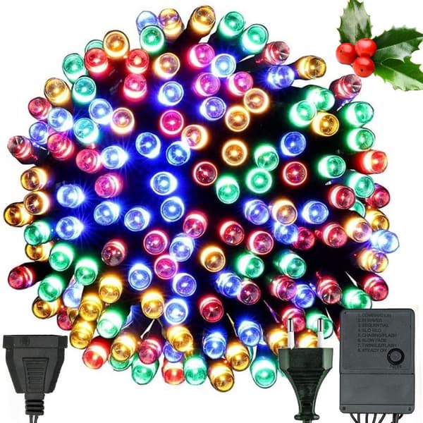 Julgransbelysning 300 LED - Flerfärgad 8 program