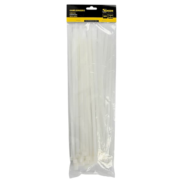 Kabelband 7.8 x 370 mm 50 st vit