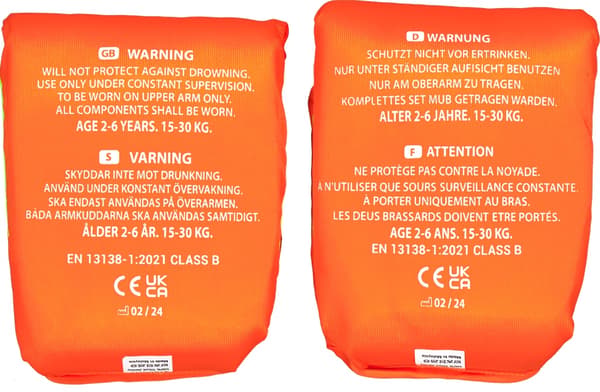 Strooem armpuffar för barn - Armringar - 2-6 år Orange-Lime