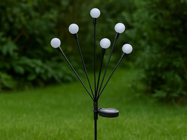 Solcellelamper kugle 2 stk RGB LED 70 cm