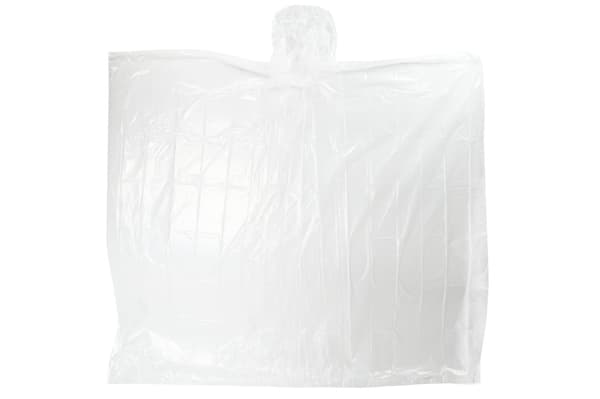 Kertakäyttöinen sadeponcho, läpinäkyvä
