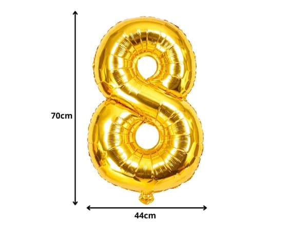 Folieballon tal guld 66 cm