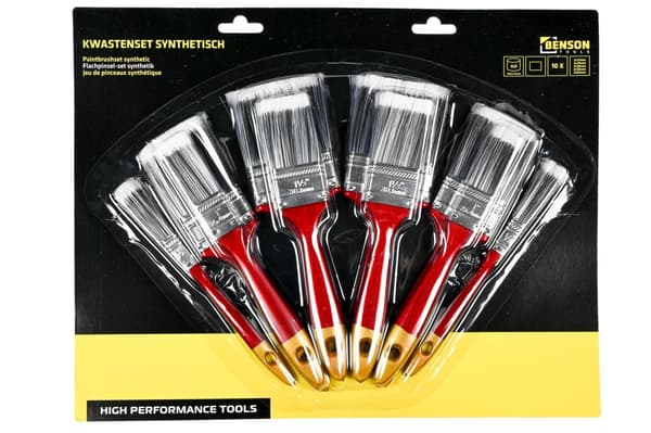 Penselset syntet 10-pack platt