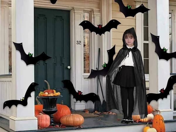 Cape halloween sort hætte kappe udklædning kostume til børn