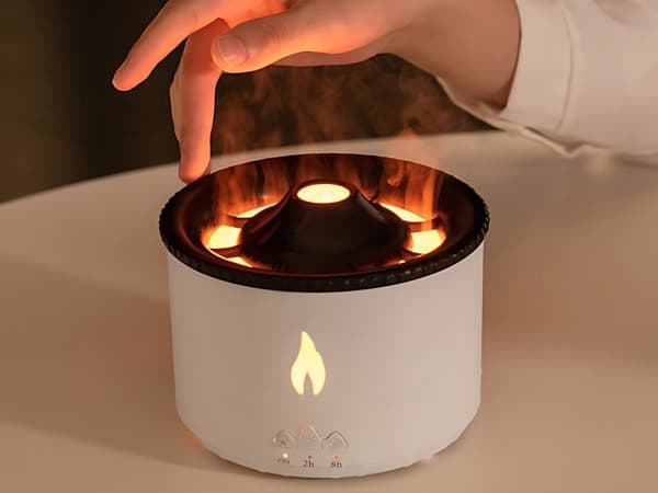 Luftfuktare vulkan - RGB LED aromdiffusor