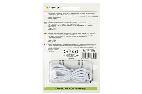 USB-C till USB-C kabel 1.2 m