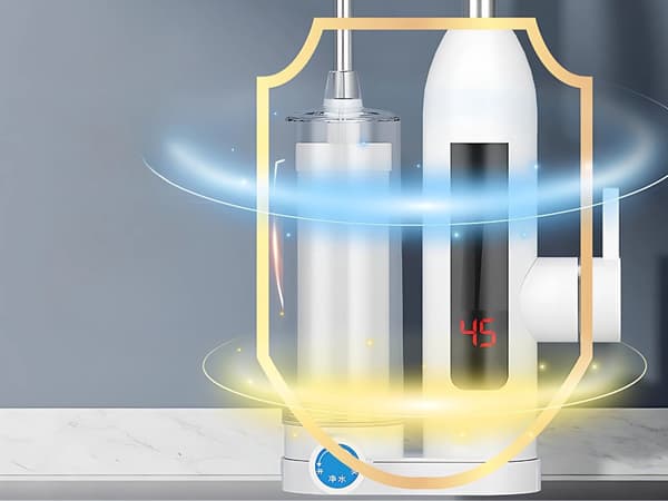 Varmtvannsbereder 3000 W - Kran med LCD-display