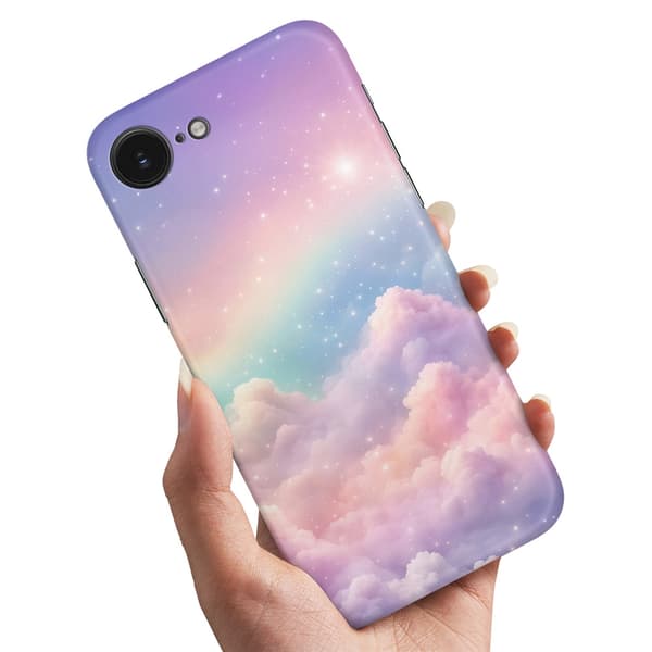 Deksel / Mobildeksel til iPhone 16e / 17e - Rainbow Clouds