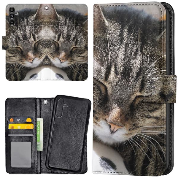 Samsung Galaxy A37 5G - Plånboksfodral/Skal Sovande Katt
