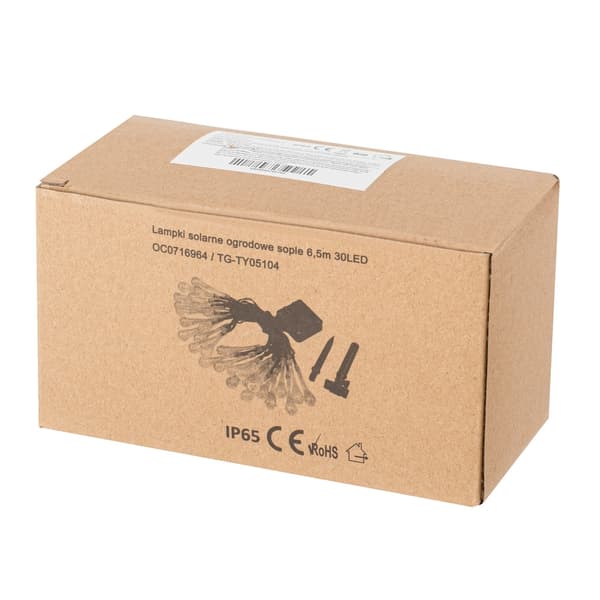 LED Guirlande Istapper - Solcelle - 6.5m - Varmhvid