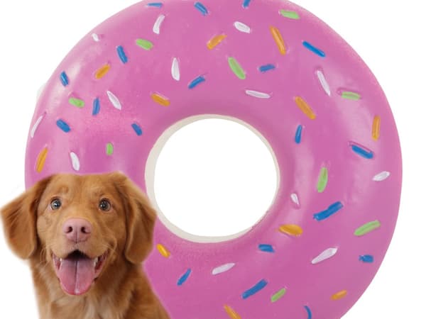 Hund- och katt­leksak - Gummiboll med pipljud