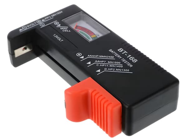 Batteritester analog til AA AAA 9V C D