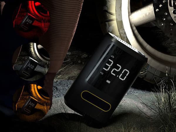 Elektrisk cykelpumpe kompressor 10 bar LCD