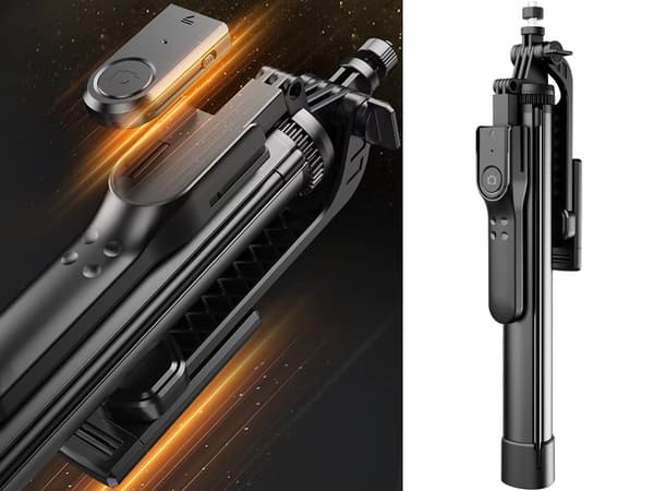 Selfiestick mobilholder stativ bluetooth fjernkontroll 178 cm
