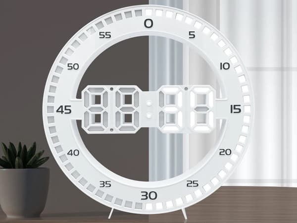 LED-termometer - Digitalt ur med baggrundsbelysning