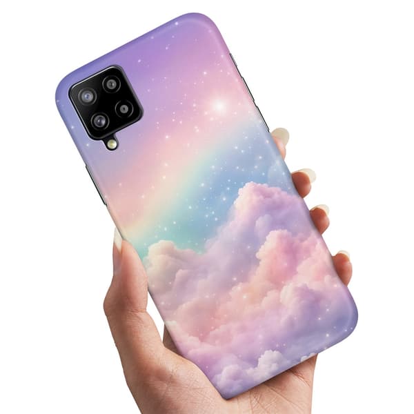 Deksel / Mobildeksel til Samsung Galaxy A12 - Rainbow Clouds