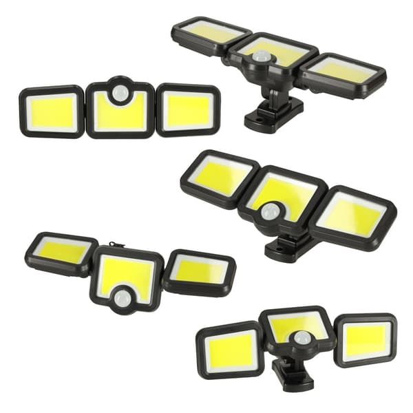LED solcellelampe 3-i-1 med bevægelsessensor