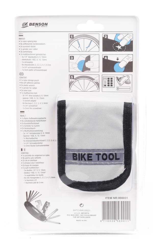 Cykelreparationskit 16 delar proffs