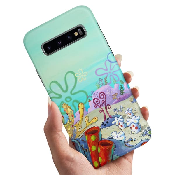Deksel / Mobildeksel til Samsung Galaxy S10 - Svampebob