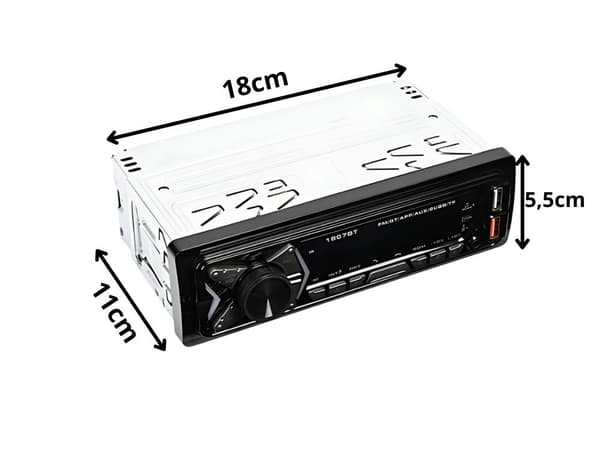 Bluetooth Bilradio 1 DIN - USB AUX SD