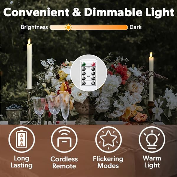 LED Ljus med Fjärrkontroll – 6-pack