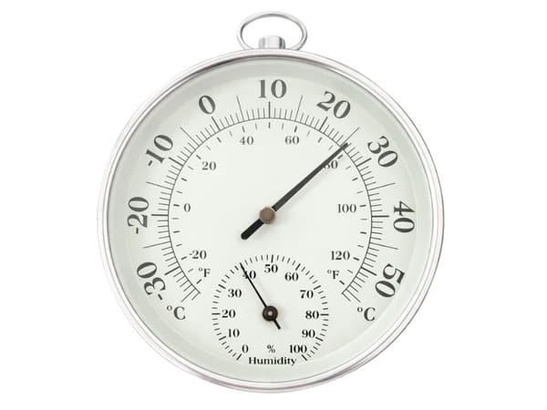 Analogt termometer hygrometer væg