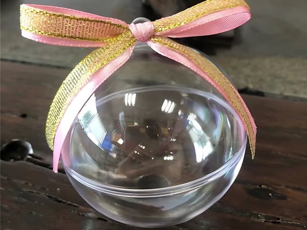 Plastkulor 8 cm 12-pack - Transparenta julkulor
