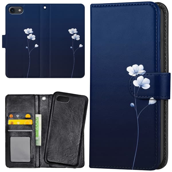 iPhone 16e/17e - Lommebok Deksel Flower