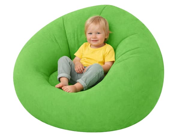 Oppustelig puf velour