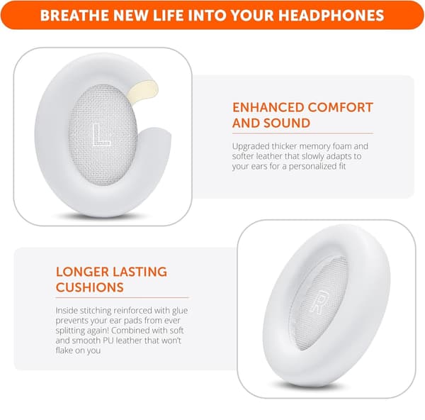Øreputer til Bose QuietComfort Ultra 1 og 2 – Erstatningsputer - White