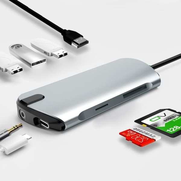 USB-C / Thunderbolt 3 - USB 3.0-Hubb - Macbook HDMI & Kortläsare