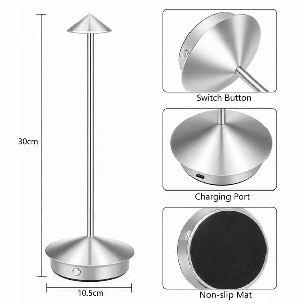Pöytälamppu / Työpöytälamppu - Langaton LED-lamppu - Silver
