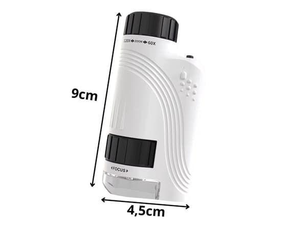 Mikroskop kompakt 120x LED UV