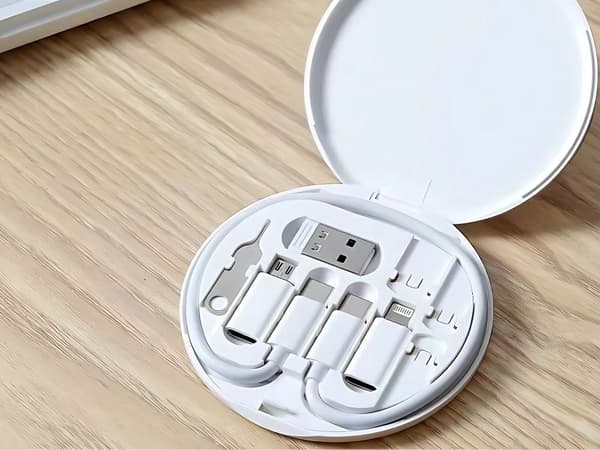 5-i-1-adapterkit usb-c micro-usb typ a telefonfodral - White