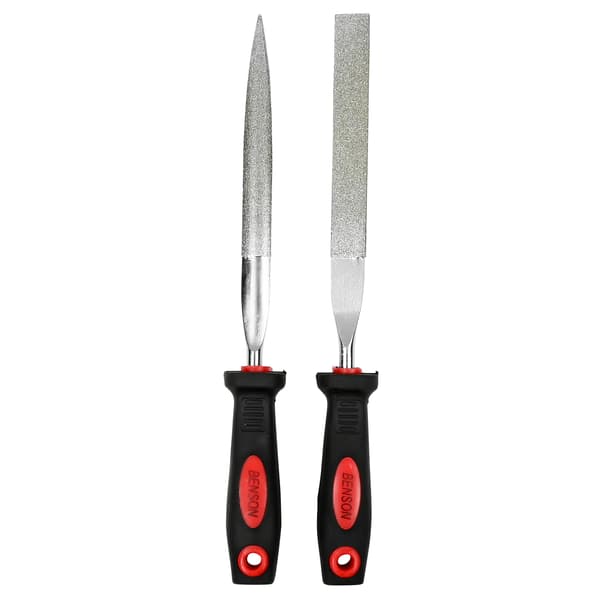 Fil diamant 2 stk flat og halvrund