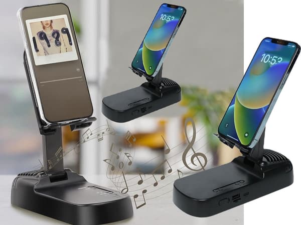 Bluetooth-kaiutin - Teleskooppijalusta virtapankilla