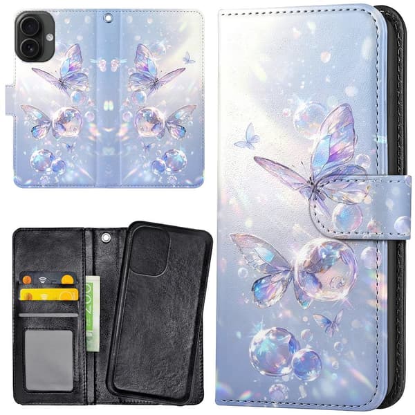 iPhone 16 Plus - Lommebok Deksel Butterflies