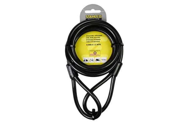 Stålwirer isoleret 8 mm x 1,5 m