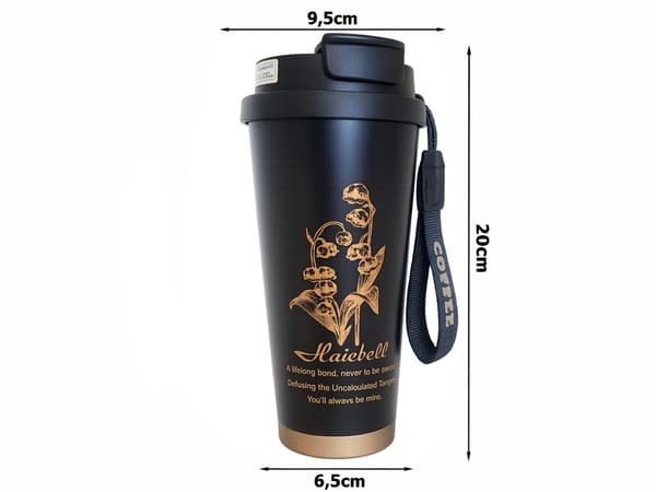 Termosmugg 530 ml med sugrör