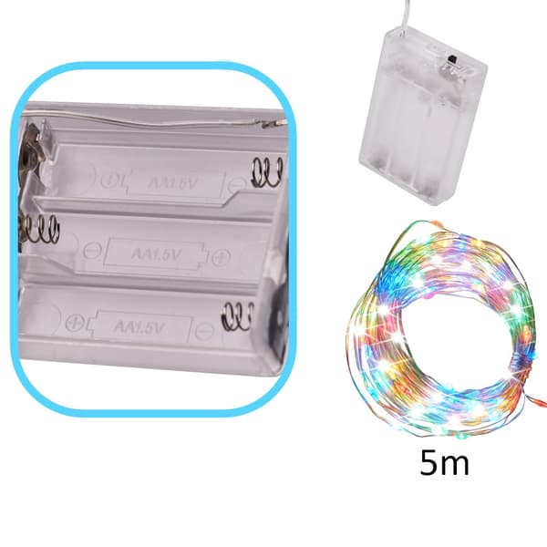 Ljusslinga / LED-slinga - 5m - Multifärg