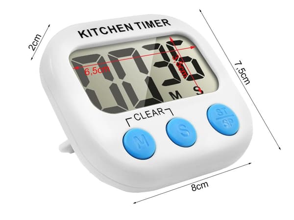 Digital köksklocka - Elektronisk timer med magnetfäste