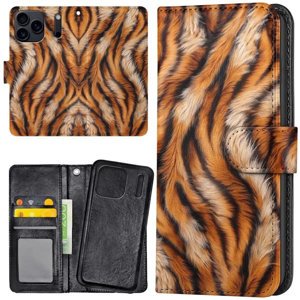 iPhone 17 Pro - Lommebok Deksel Tiger