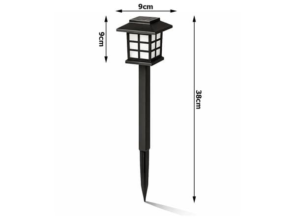 Solcellelamper 6 stk. LED med skumringssensor